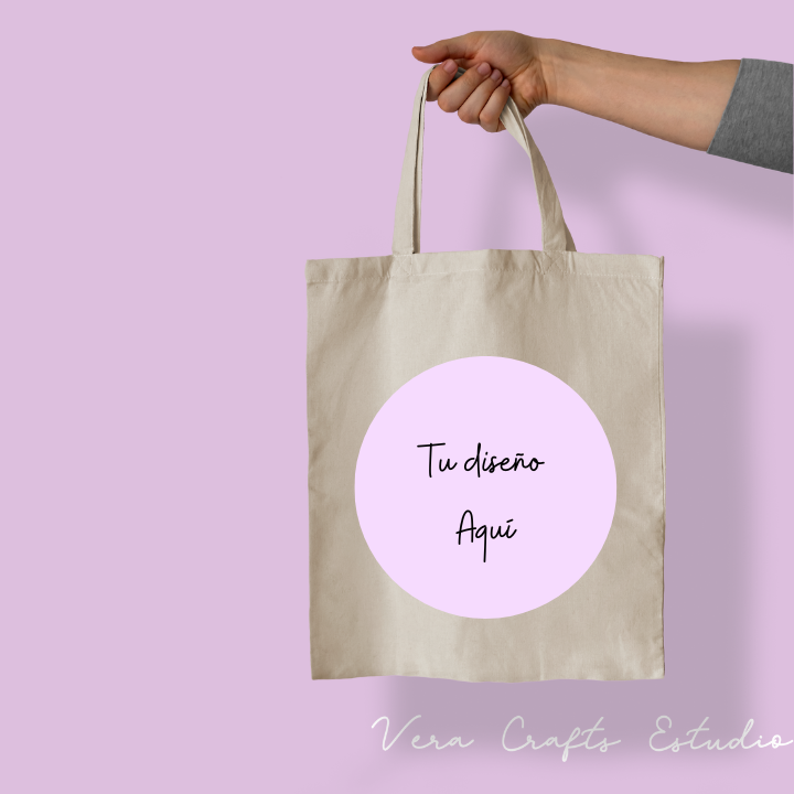 Tote Bag Beige Personalizada con sublimación