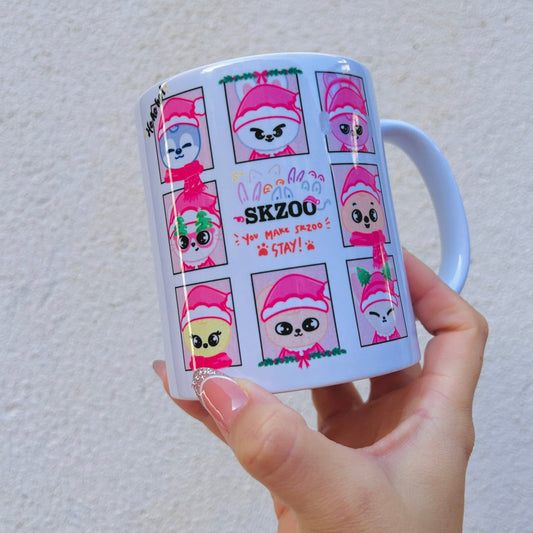 Taza SKZOO Navidad Pink