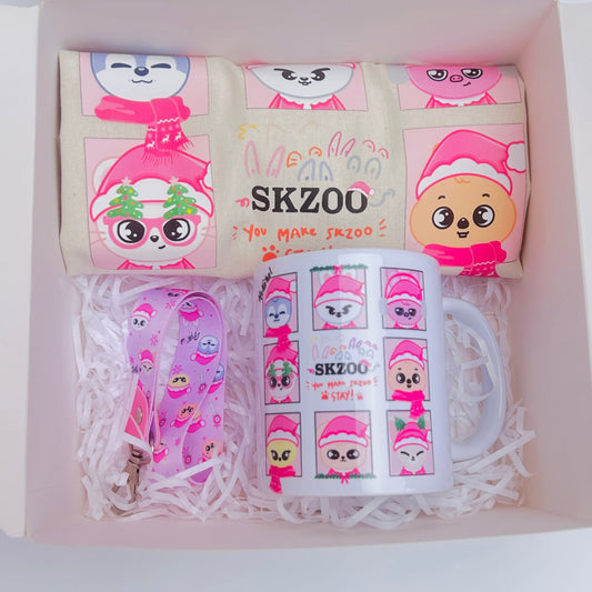 Caja de regalo SKZOO( Taza + Llavero + Totebag)