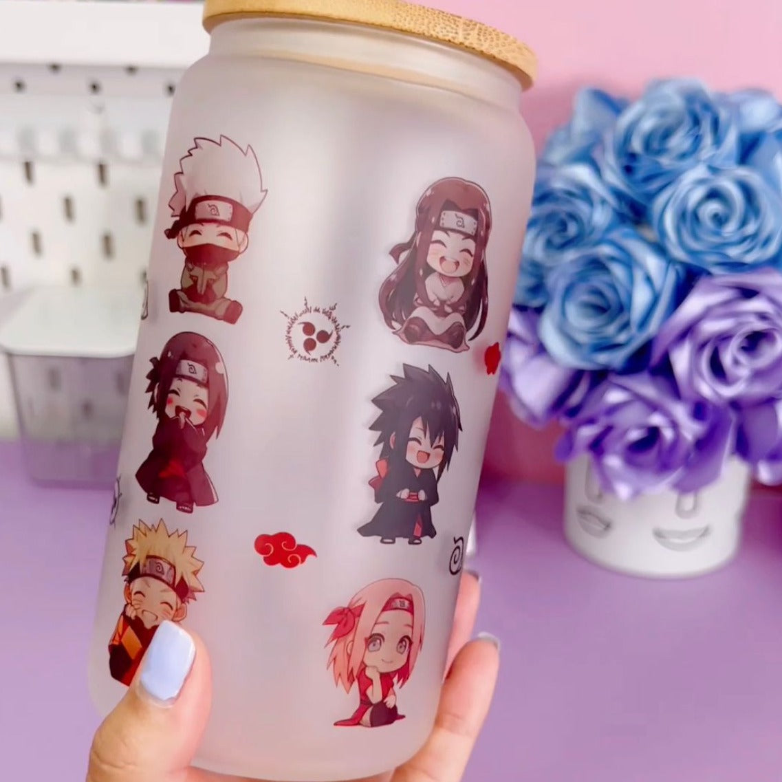 Naruto chibi / Lata de Vidrio