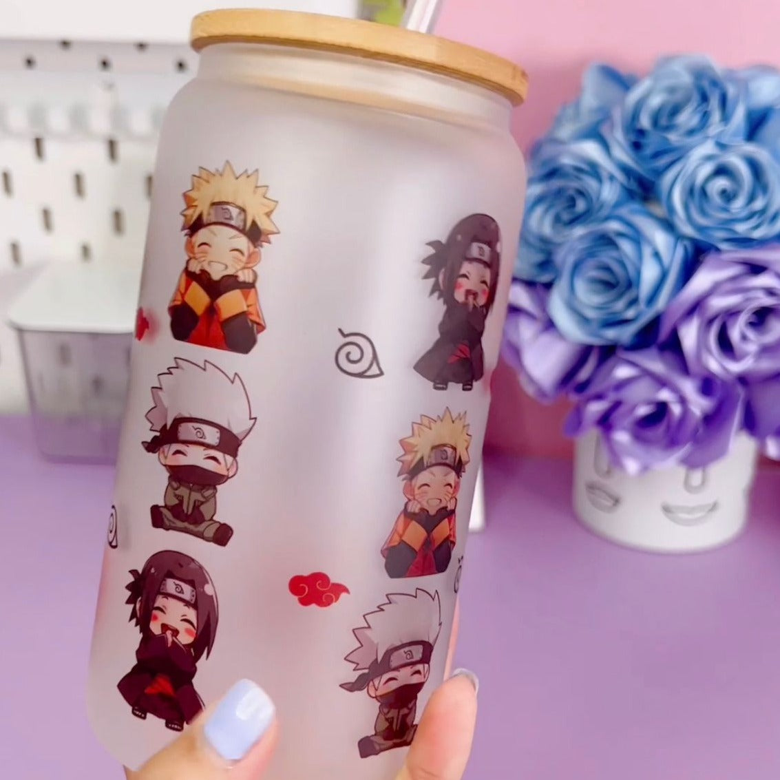 Naruto chibi / Lata de Vidrio
