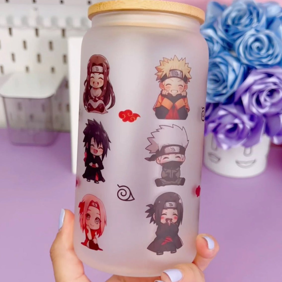 Naruto chibi / Lata de Vidrio